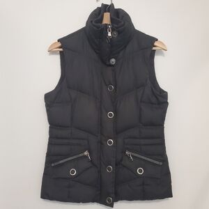 Esprit XS Down Vest Y2K Black Zip Up Sleeveless Puffer Made In Germany Outerwear